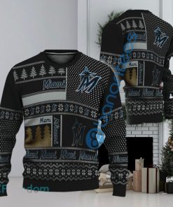 MLB Miami Marlins Logo Design Ugly Christmas Sweater Gift For Men Women