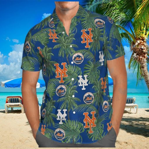 MLB New York Mets Hawaiian Shirt Tropical Tree Gift For Beach Holiday