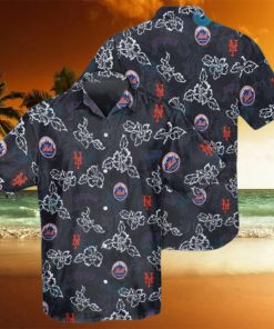 MLB New York Mets Hawaiian ShirtAloha ShirtHibiscus Pattern Beach Gift For Him