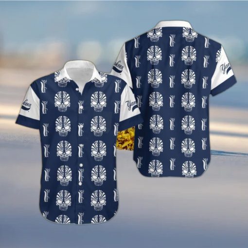 MLB New York Yankees Skull Pattern Island Hawaiian Shirt Gift For Halloween