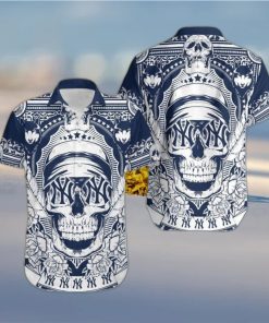 MLB New York Yankees Skull Skull Diamon Hawaiian Shirt Gift For Halloween