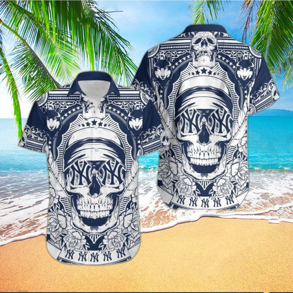 New York Yankees MLB Skull Halloween Gift Fans Hawaiian Shirt For