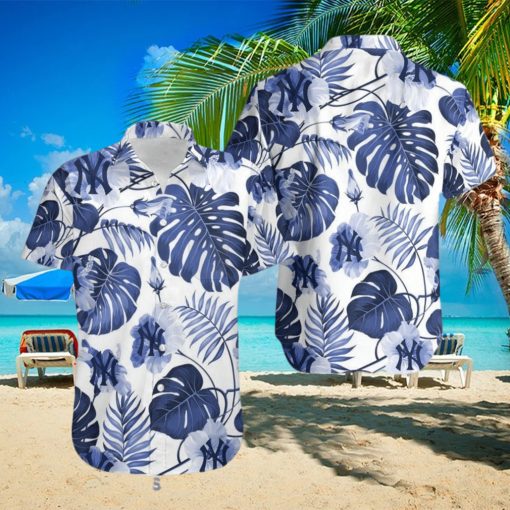 MLB New York Yankees Tropical Pattern Short Sleeve Resort Hawaiian Shirt Gift Summer