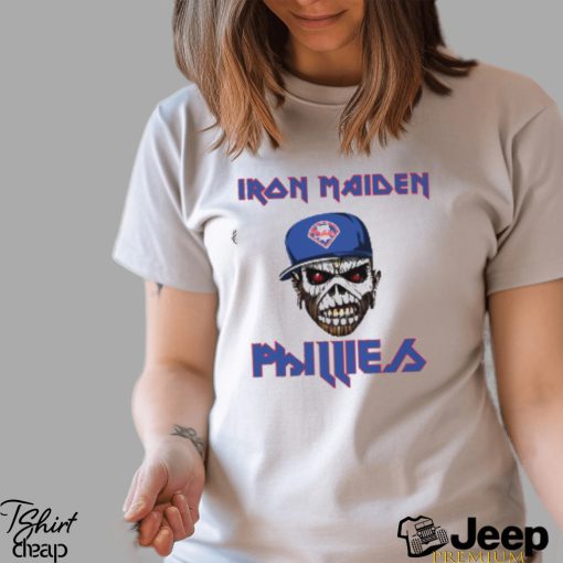 MLB Philadelphia Phillies Iron Maiden Rock Band Music Baseball Sports shirt