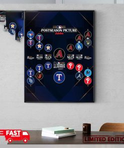 MLB Postseason Picture Matchups x Adobe 2023 World Series Arizona Diamondbacks vs Texas Rangers Poster Canvas