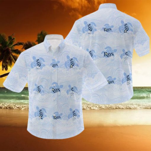 MLB Tampa Bay Rays Hawaiian Shirt Holiday Pattern Logo Gift For Men And Women Fans