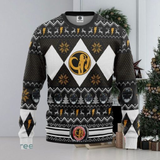 MMPR Black Ranger Ugly Christmas Sweater Gift For Men Women