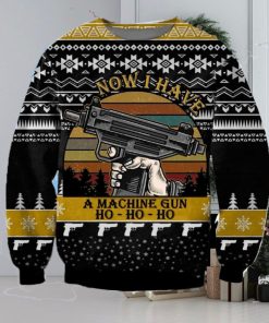 Machine Gun Christmas Snowshoe Knitted 3D Sweater For Thanksgiving