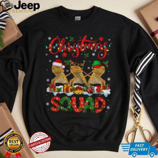 MacnyStore   Christmas Squad Awesome ELF Reindeer Santa Bearded Dragon Xmas Animal Lover T Shirt