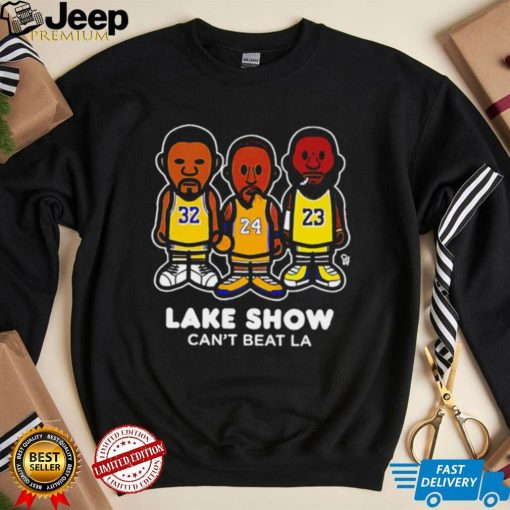 Magic Johnson Kobe Bryant Kobe LeBron players Lake show can’t beat LA caricature shirt