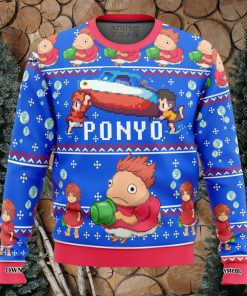 Magical PONYO Knitting Pattern Ugly Christmas Sweater