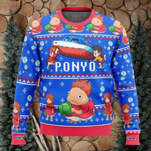 Magical PONYO Knitting Pattern Ugly Christmas Sweater