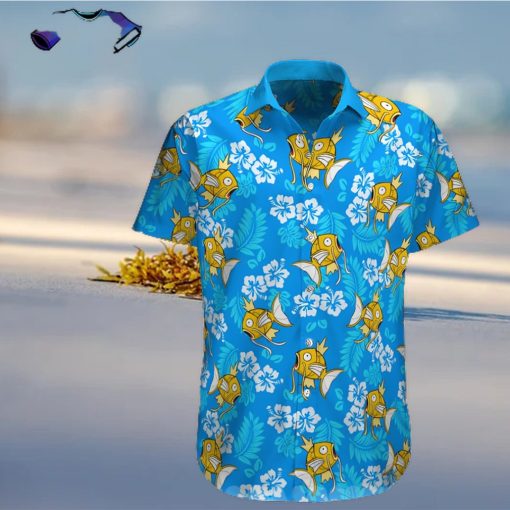 Magikarp Pokemon Floral Pattern All Over Print Hawaiian Shirt