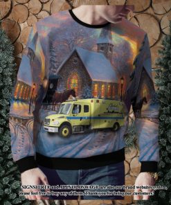 Mail Car Ohio Cleveland EMS For Christmas Gifts Ugly Christmas Sweater