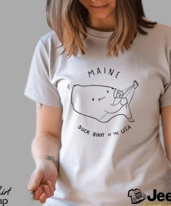 Maine Duck boot of the USA State art shirt