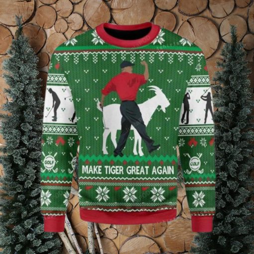 Make Tiger Great Again Ugly Sweater Christmas Party