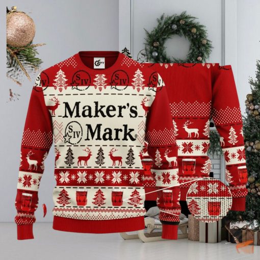 Maker’s Mark 3D Ugly Christmas Sweater Unisex Sweater Christmas Gift