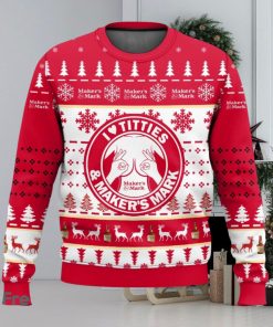 Maker’s Mark Titties Funny 3D Ugly Christmas Sweater Sport Fans Christmas Gift