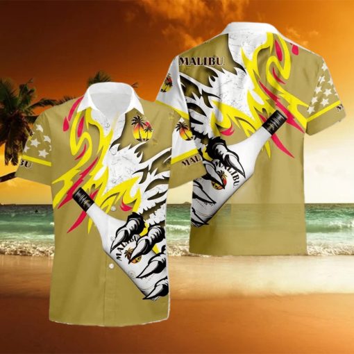 Malibu Rum Monster Claw Gift Hawaiian Set Shirt And Short Summer Beach