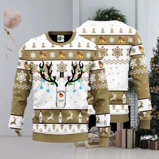 Malibu Rum Reindeer 3D Ugly Christmas Sweater Unisex Sweater Christmas Gift