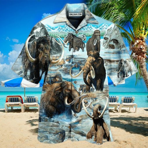 Mammoth Animals Back To Time Mammoth Alive Hawaiian Shirt
