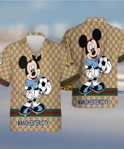 Man City Gucci Mickey Mouse Hawaiian Shirt