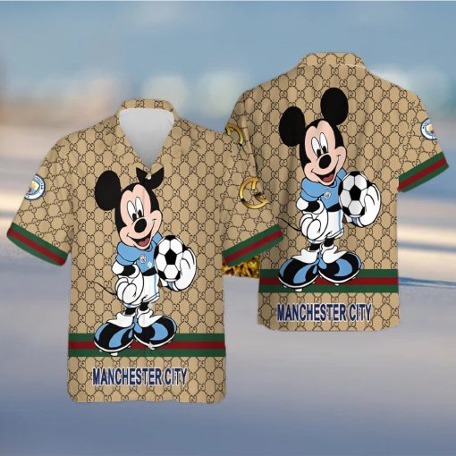 Man City Gucci Mickey Mouse Hawaiian Shirt