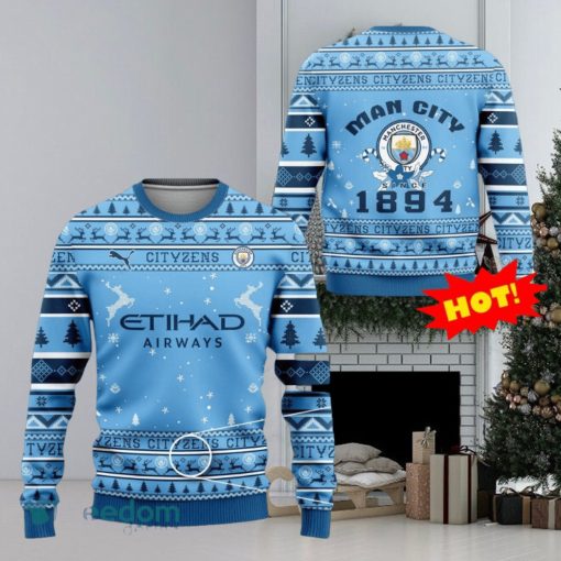 Manchester City FC Since 1894 3D Christmas Ugly Sweater