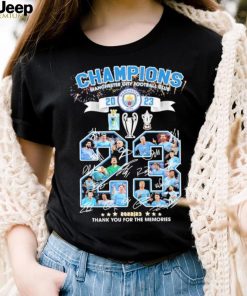 Manchester City Football Club Champions 2023 Thank You For The Memories Signatures Shirt