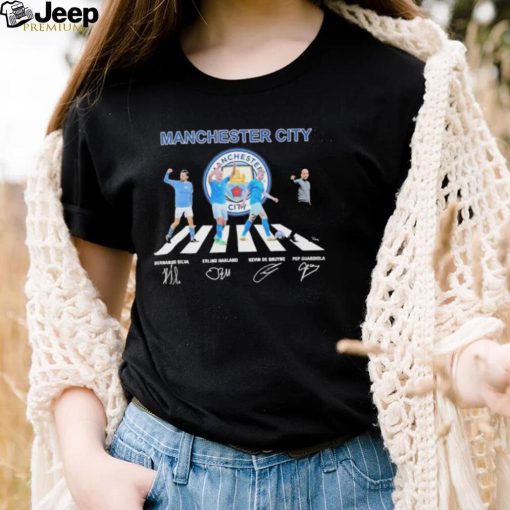 Manchester city team player abbey road signature shirt