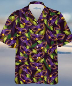 Mardi Gras Mask Hawaiian Shirt Aloha Mardi Gras Party Costume Beach Unisex Shirt