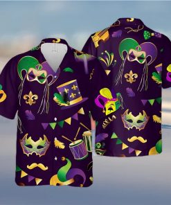 Mardi Gras Mask Unisex Hawaiian Shirt