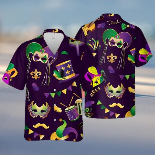 Mardi Gras Mask Unisex Hawaiian Shirt