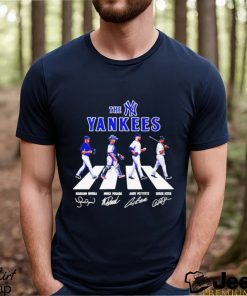 Mariano Rivera Jorge Posada Andy Pettitte And Derek Jeter The New York Yankees Abbey Road Signature Shirt