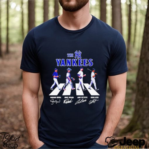 Mariano Rivera Jorge Posada Andy Pettitte And Derek Jeter The New York Yankees Abbey Road Signature Shirt