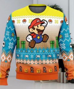 Mario Adventure of Super Mario Bros Funny Ugly Christmas Sweater Christmas Gift For Family