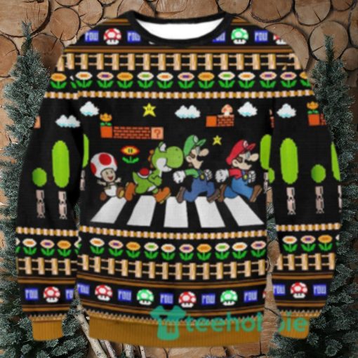 Mario Christmas Ugly Sweater 3D