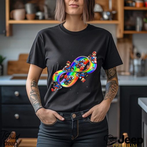 Mario Kart on a Mobius strip Mobius Kart LGBT Pride race shirt