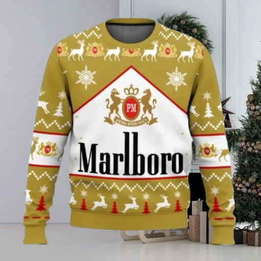 Marlboro Gold Cigarette Ugly Christmas Sweater