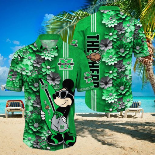 Marshall Thundering Herd Aloha Mick Pattern Hawaiian Shirt For Fans