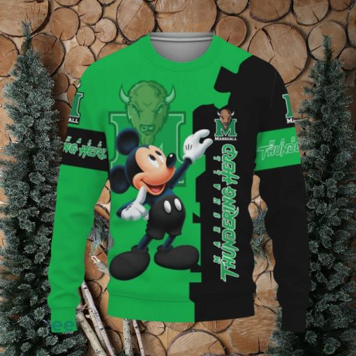 Marshall Thundering Herd Mickey Mouse Champions Football Knitted Christmas Sweater