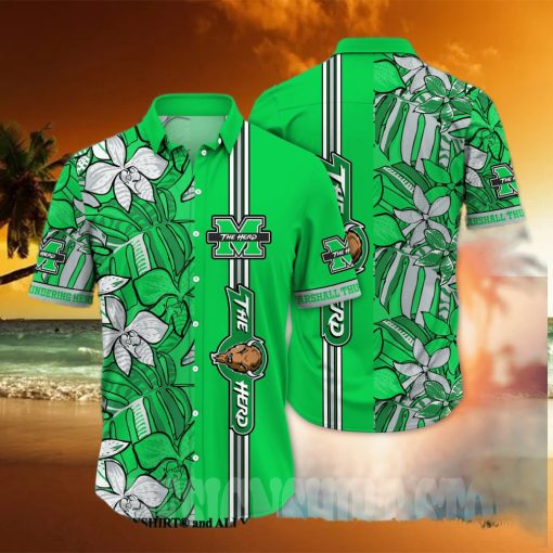 Marshall Thundering Herd NCAA Flower Classic All Over Printed Hawaiian Shirt