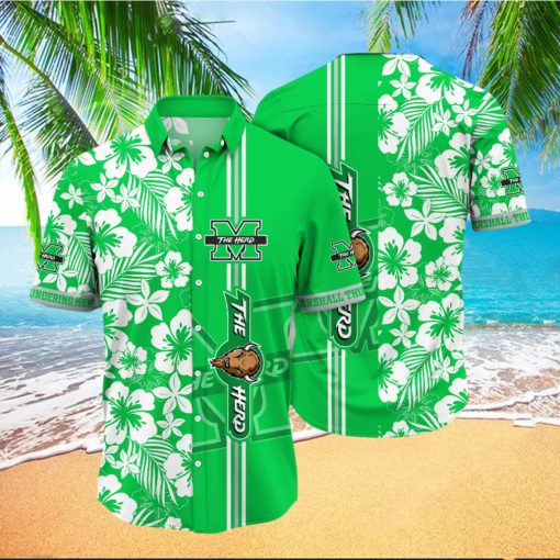 Marshall Thundering Herd NCAA Hawaiian Shirt Fresh Mowed Lawnstime Aloha Shirt