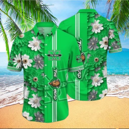 Marshall Thundering Herd NCAA3 Flower Hawaii Shirt