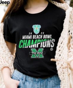 Marshall University 2023 Miami Beach Bowl Champions Shirt Marshall Thundering Herd