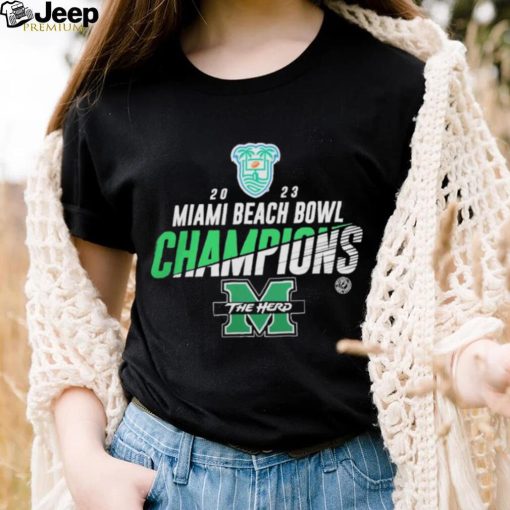 Marshall University 2023 Miami Beach Bowl Champions Shirt Marshall Thundering Herd