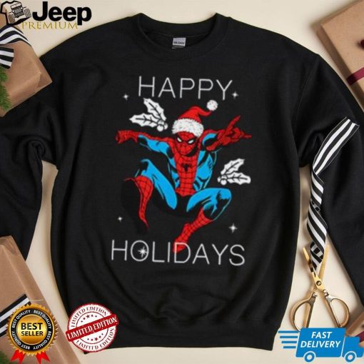 Marvel Spider Shirt, Man Happy Holidays Santa Christmas T Shirt