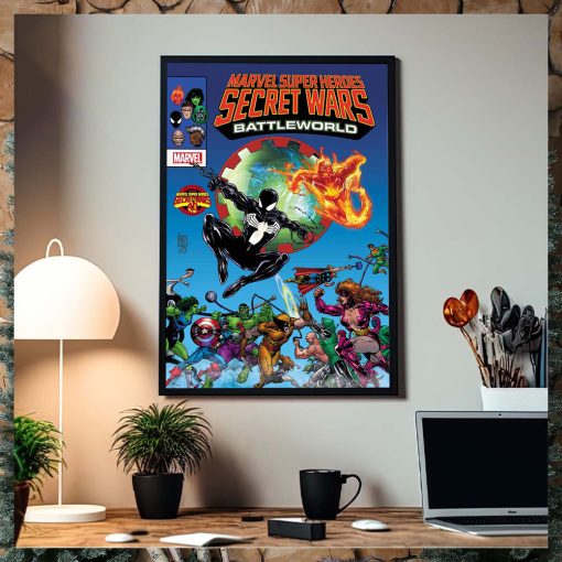 Marvel Super Heroes Secret Wars Battleworld Issue 1 Comic Cover Home Decor Poster Canvas