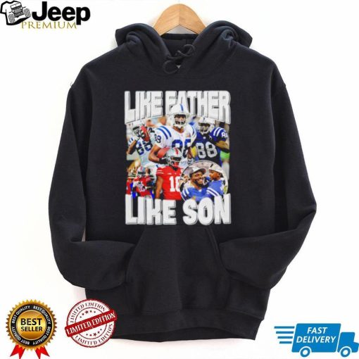 Marvin Harrison Jr. like father loke son portrait retro shirt