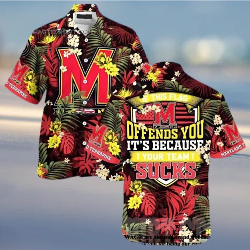 Maryland Terrapins Stress Blessed Obsessed Summer Beach Hawaiian Shirt